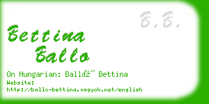 bettina ballo business card